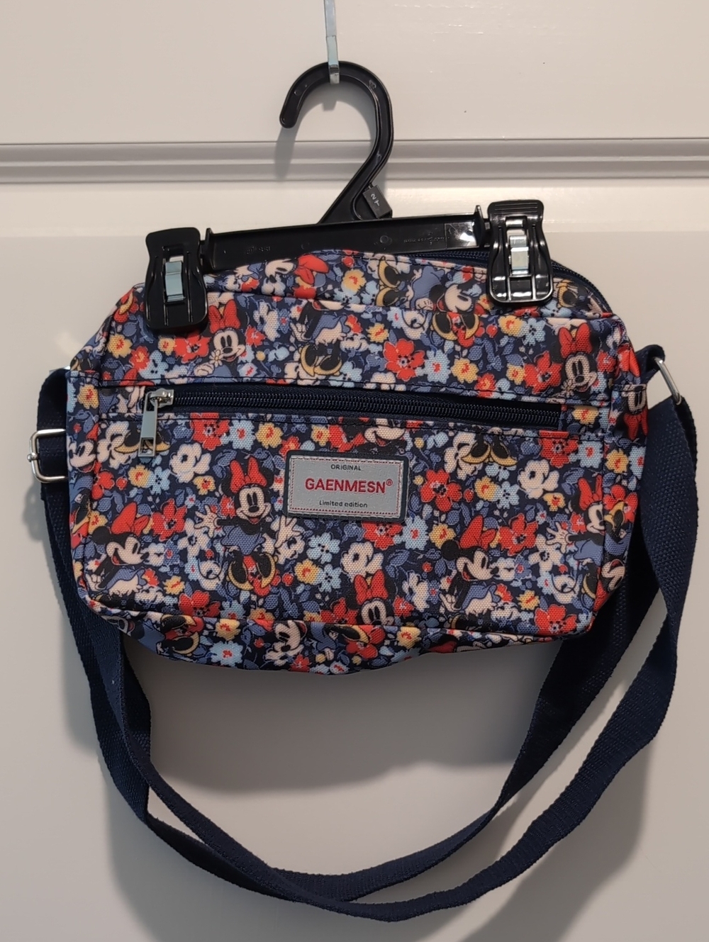 Navy Floral Minnie Crossbody Bag